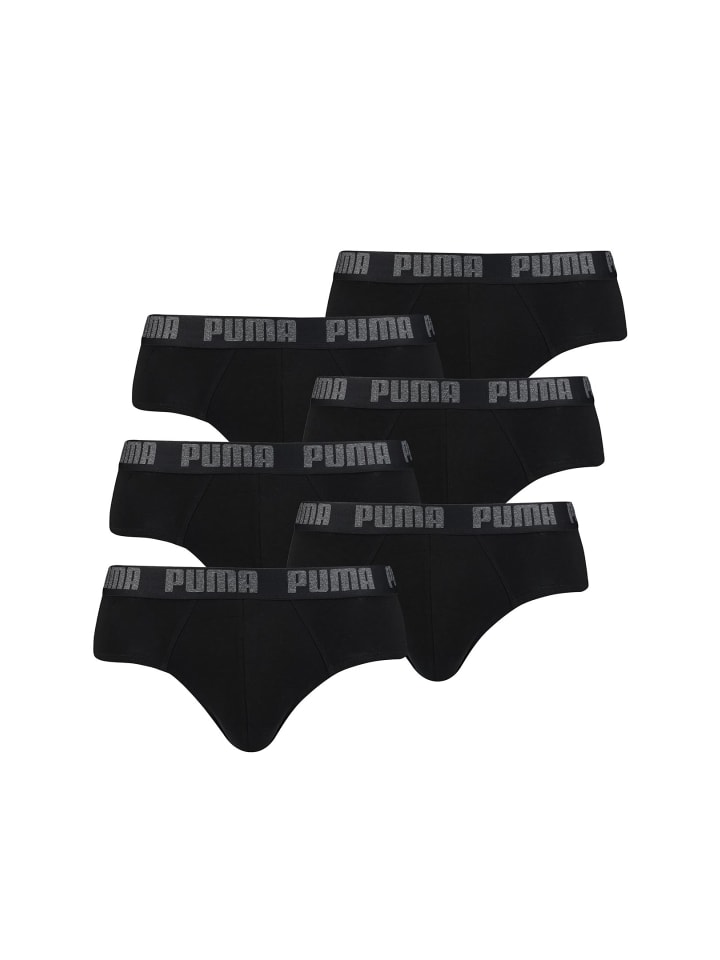 Boxershorts PUMA BASIC BRIEF 6P in 230 - black/black