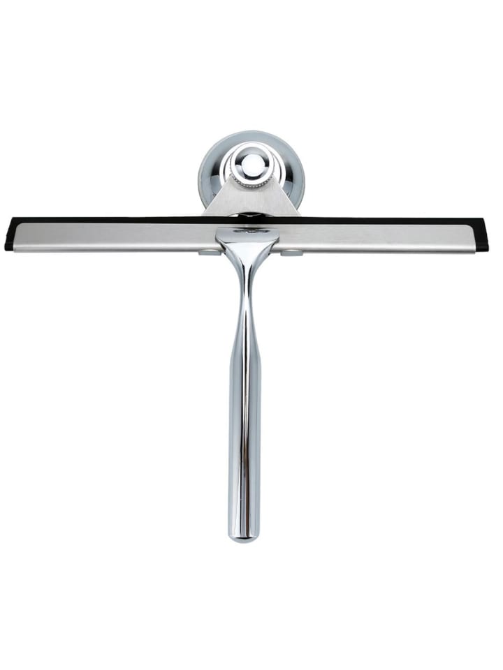 Fensterabzieher mit Saugnapf Halterung in SILBER