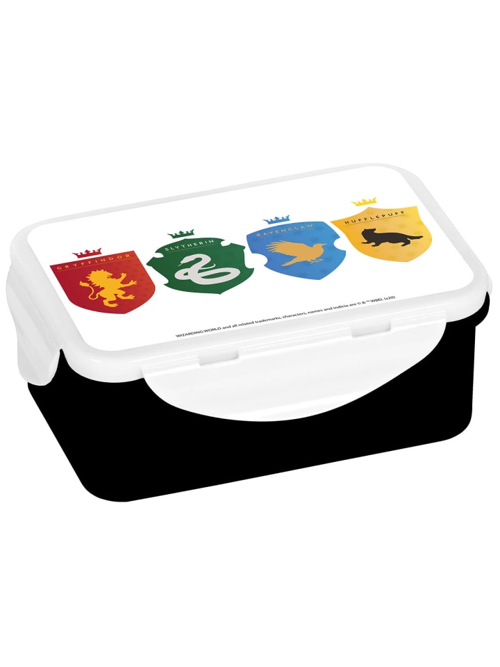 Brotdose Harry Potter Wappen in Schwarz - 16x10,5x6,5cm
