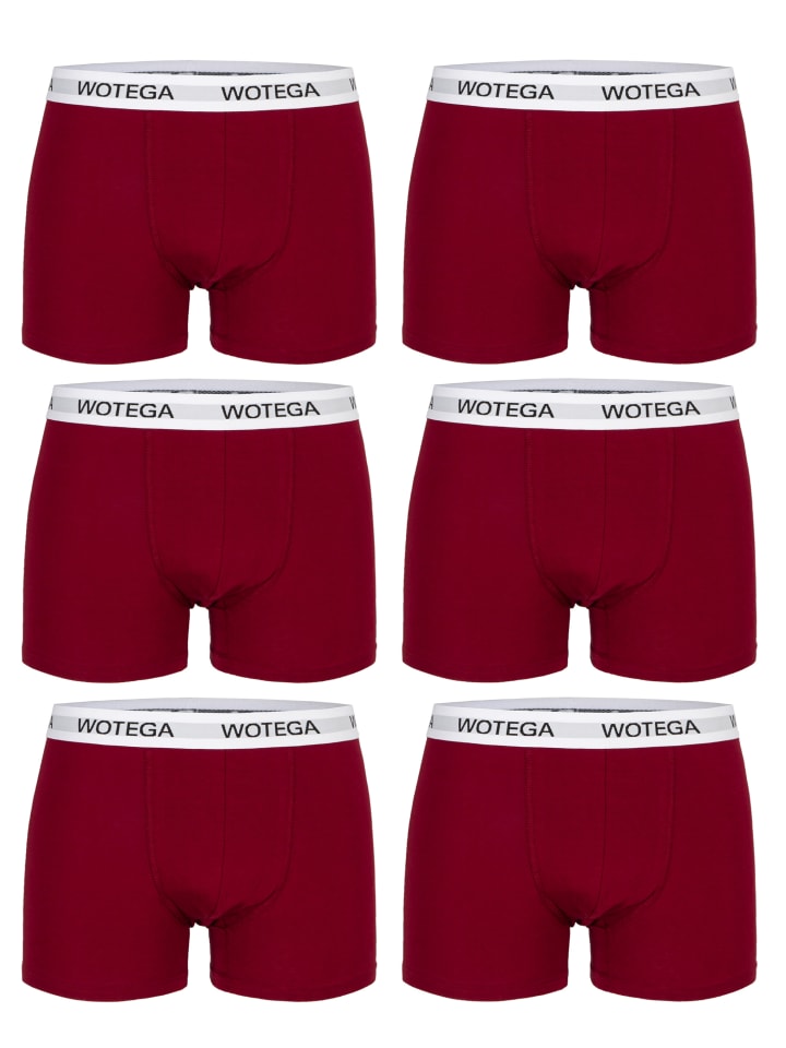 6er-Set: Boxershorts Joe in Bordo