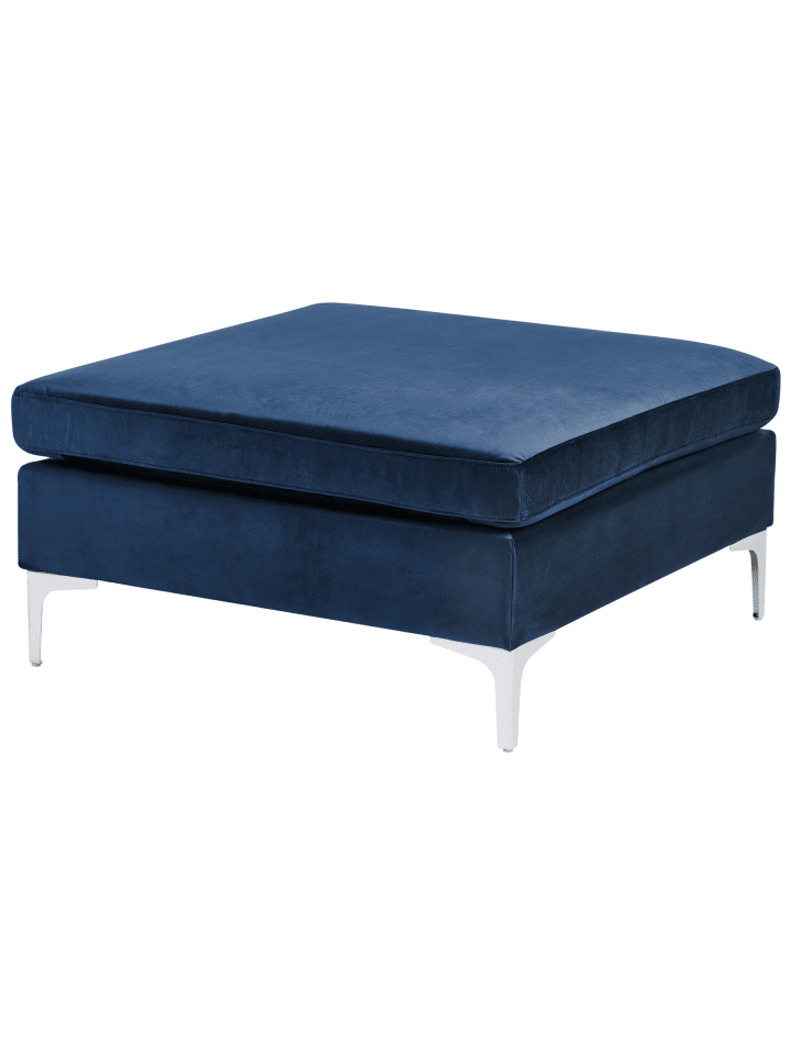 Ottomane EVJA in Blau - (W) 85 x (H) 48 x (L) 85 cm