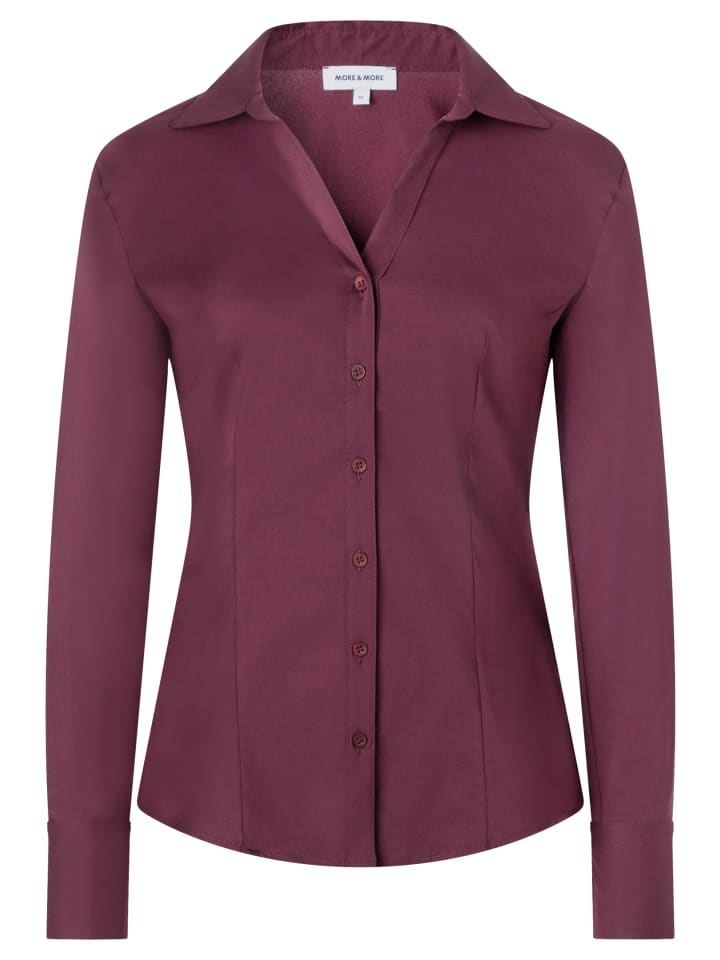 klassische, schmale Businessbluse in pomegranate red
