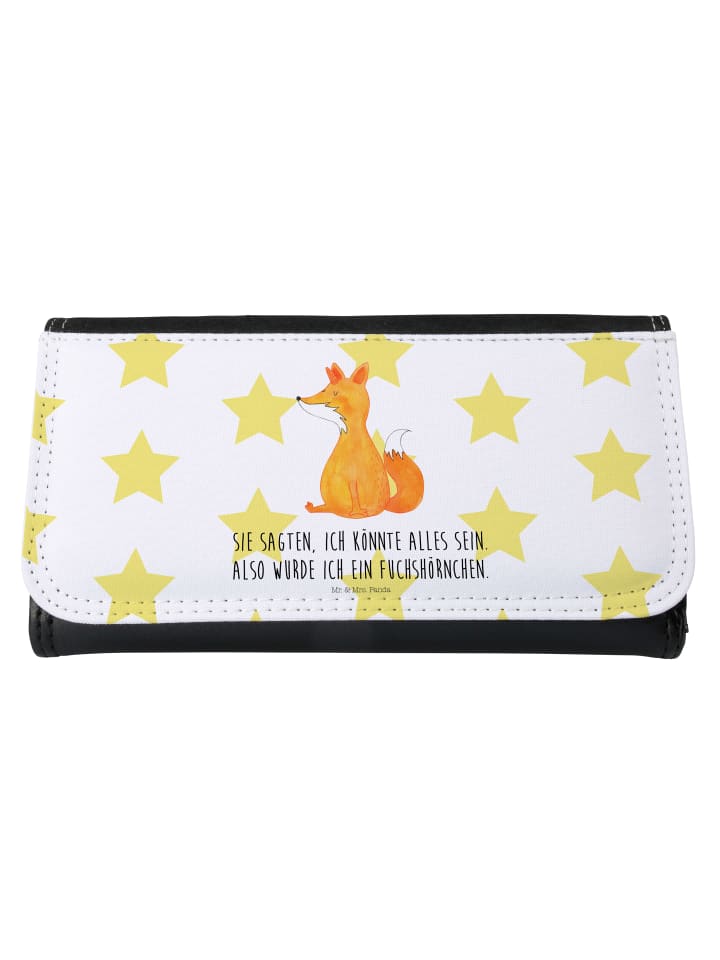 Portemonnaie Damen Einhorn Wunsch mit Spruch in Weiß