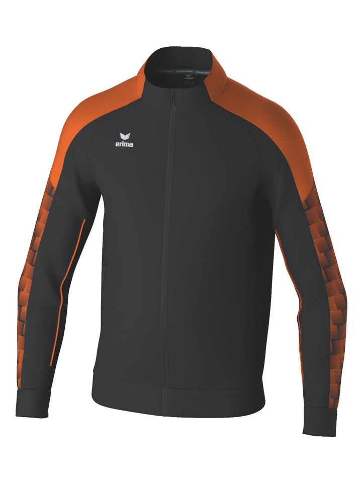 Erwachsene, Unisex Erwachsene Trainingsjacke in schwarz/orange