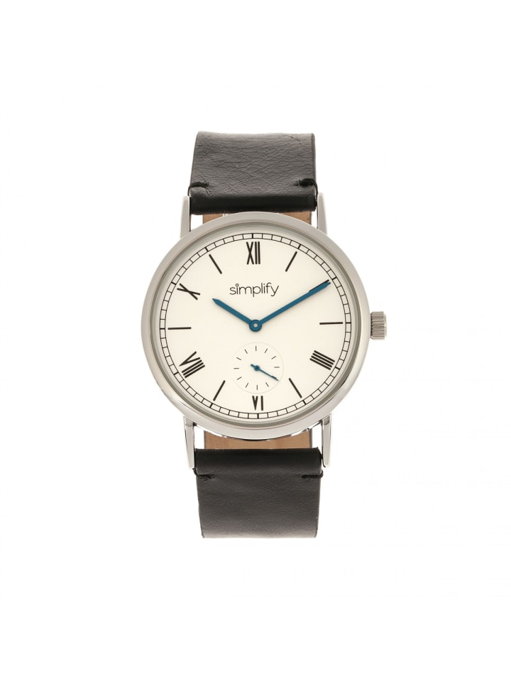 Die 5100 Lederarmbanduhr in Black/White