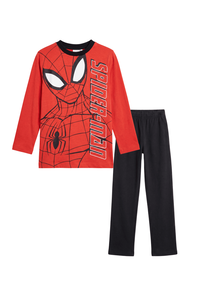Spiderman Jungen Pyjama langarm Schlafanzug in rot