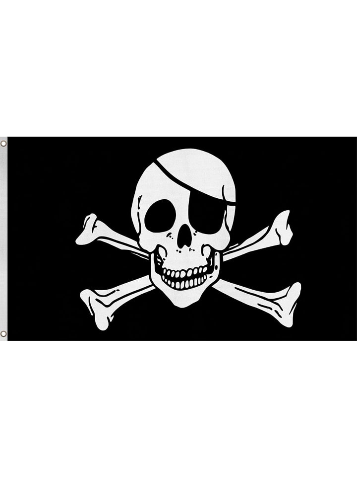 Fahne Piratenflagge 90 cm x 150 cm in Schädel mit Knochen