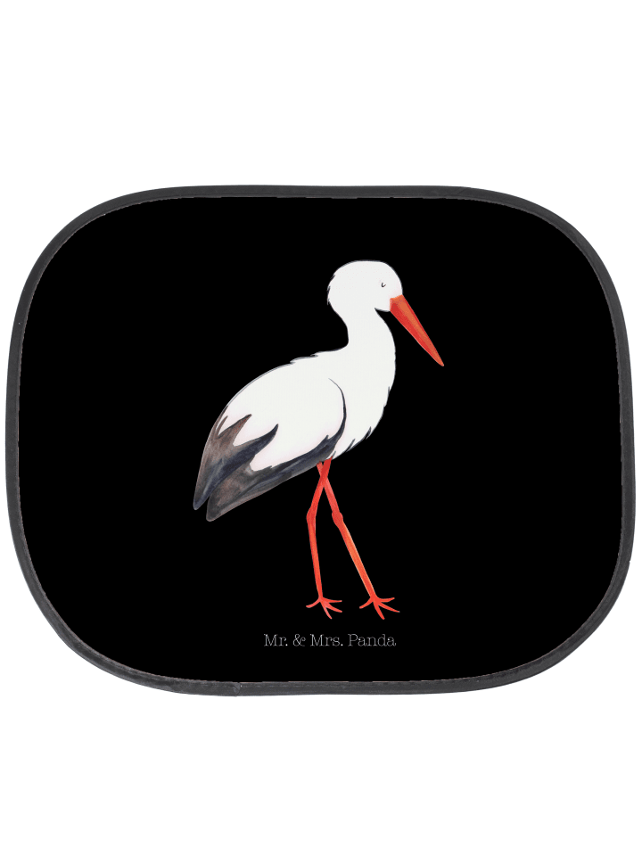 Sonnenschutz Pkw Storch ohne Spruch in Schwarz