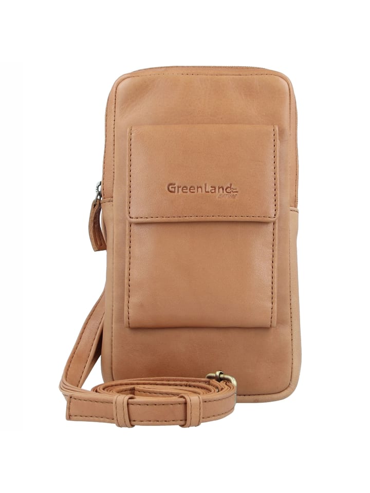 Handytasche Leder 11 cm mandarine