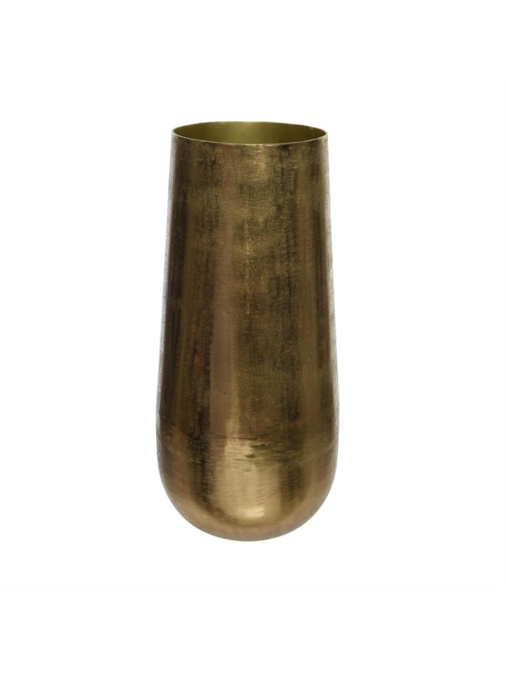 Deko Vase Blumenvase Aluminium elegante Vase orient gold 37,5cm