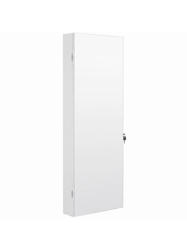 Schmuckschrank Berit in Weiß - (B)37.6 x (H)108.1 x (T)9.8 cm