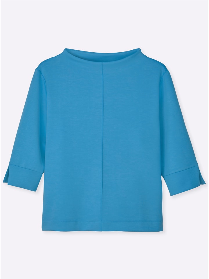 3/4-Arm-Shirt in himmelblau