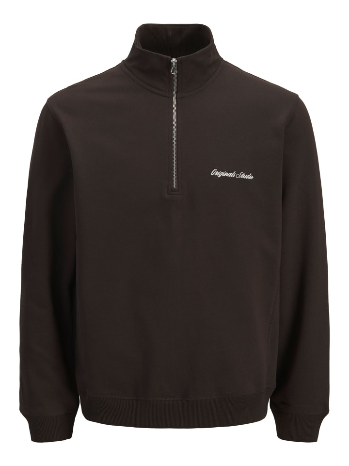 Sweatshirt mit halbem Reißverschluss in Java