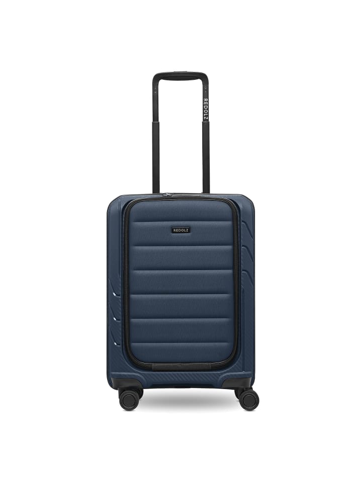 Essentials 17 4-Rollen Kabinentrolley 55 cm Soft-Pocket Laptopfach blue