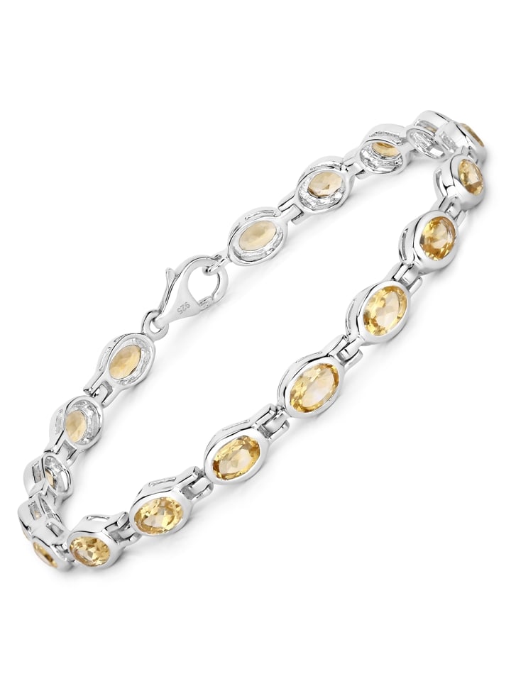 Armband aus Sterling Silber mit Citrin in silber