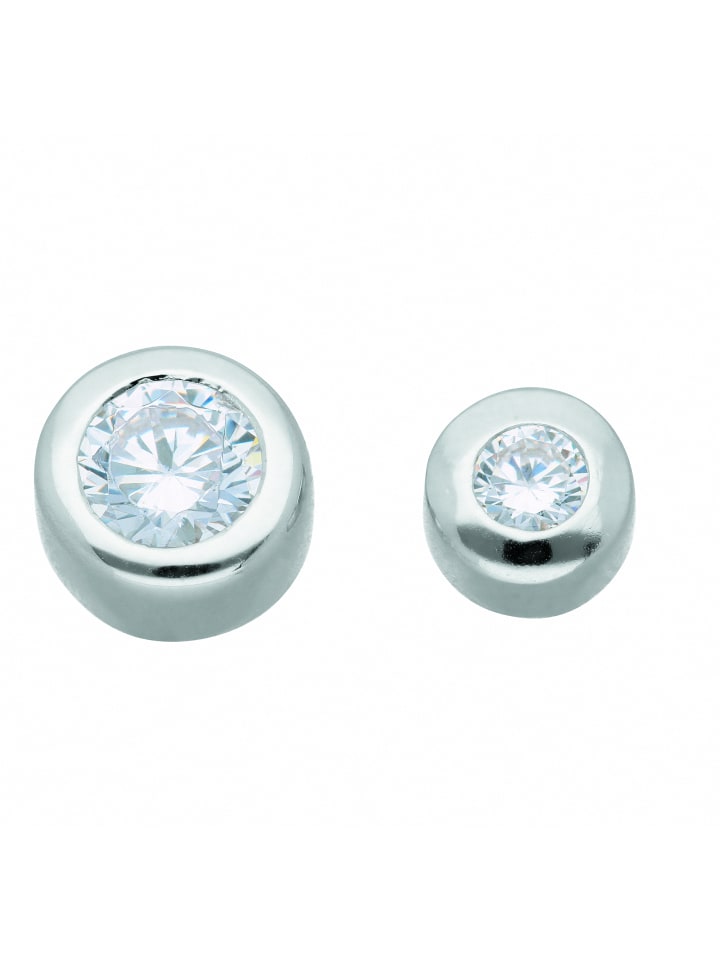 Damen 925 Silber Anhänger mit Zirkonia in silber