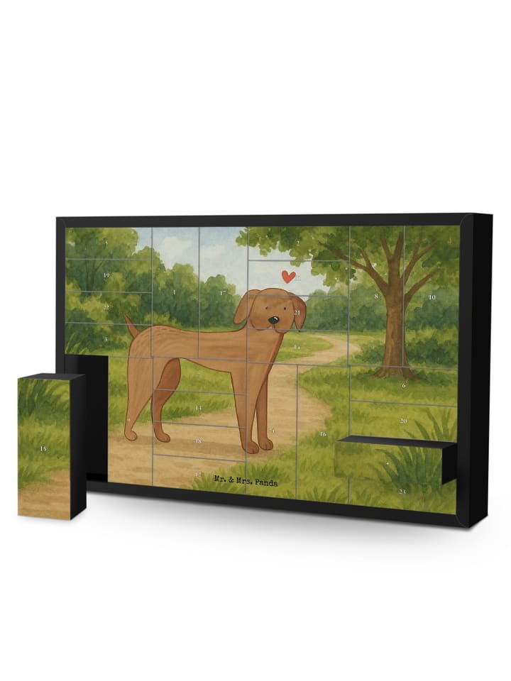 Adventskalender Hund Dogge Design ohne Spruch in Weiß