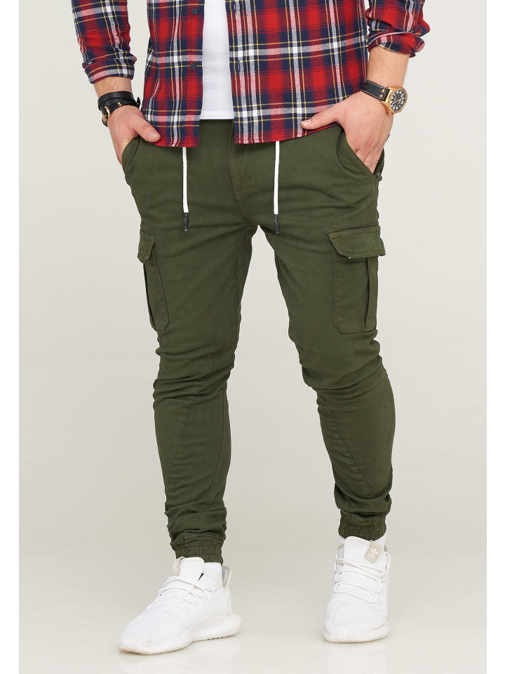 Cargohose - MPVEGAS Jogger-Hose Jeanshose Stoffhose in Khaki