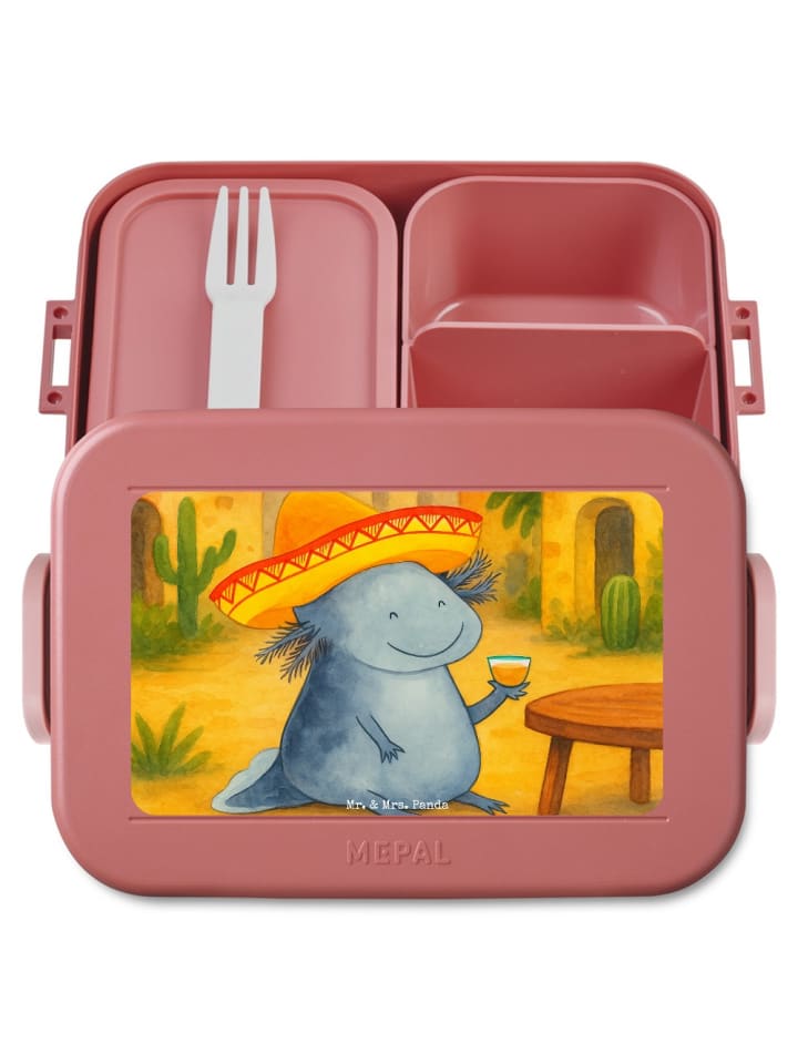 Vesperbox Axolotl Tequila Design ohne Spruch in Rot Pastell
