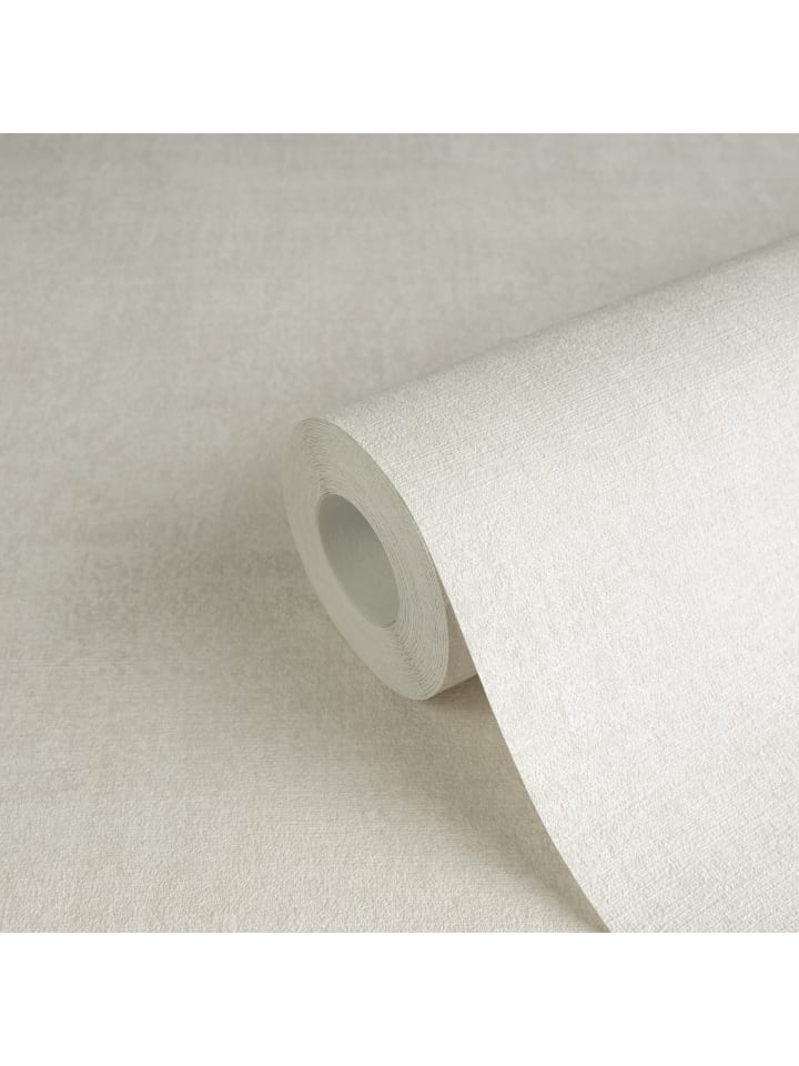 Tapete Soft Weave in Cremeweiß