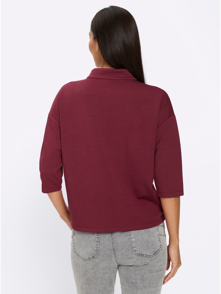 Sweatshirt in dunkelrot