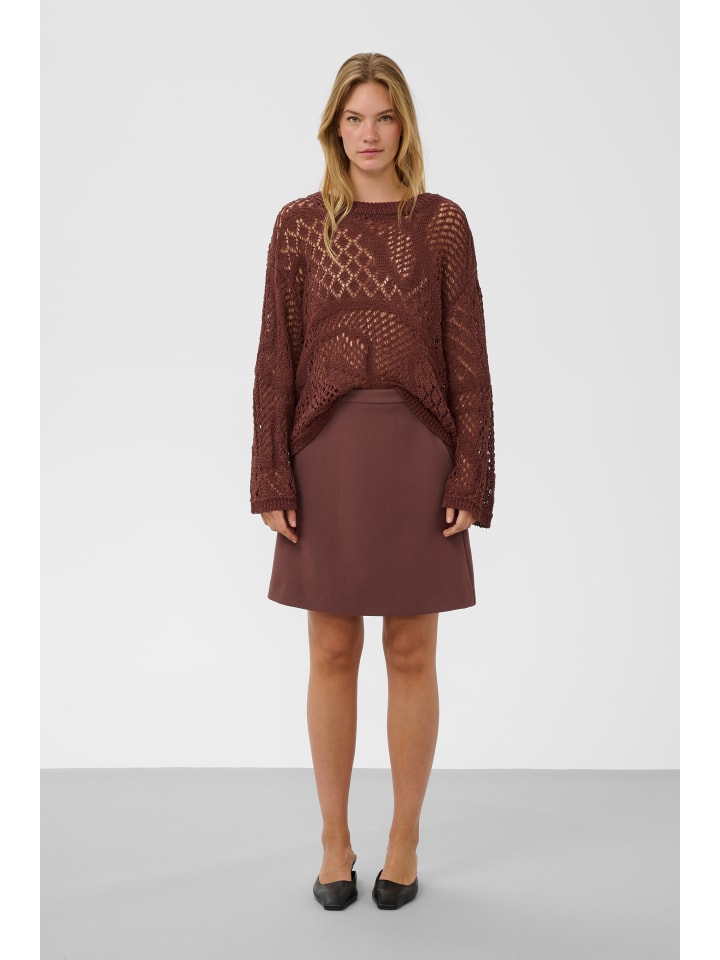 Strickpullover SLBarb Oversize fit in Brown Stone