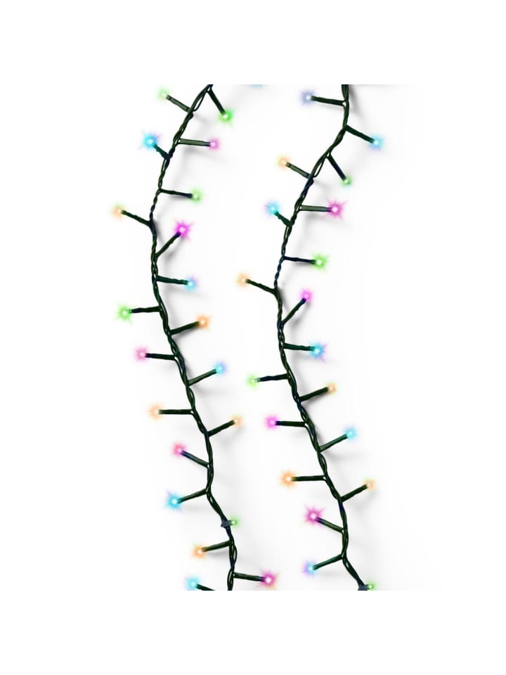 LED Lichterkette Twinkle 750 bunte LED mit Timer L: 16m in grün