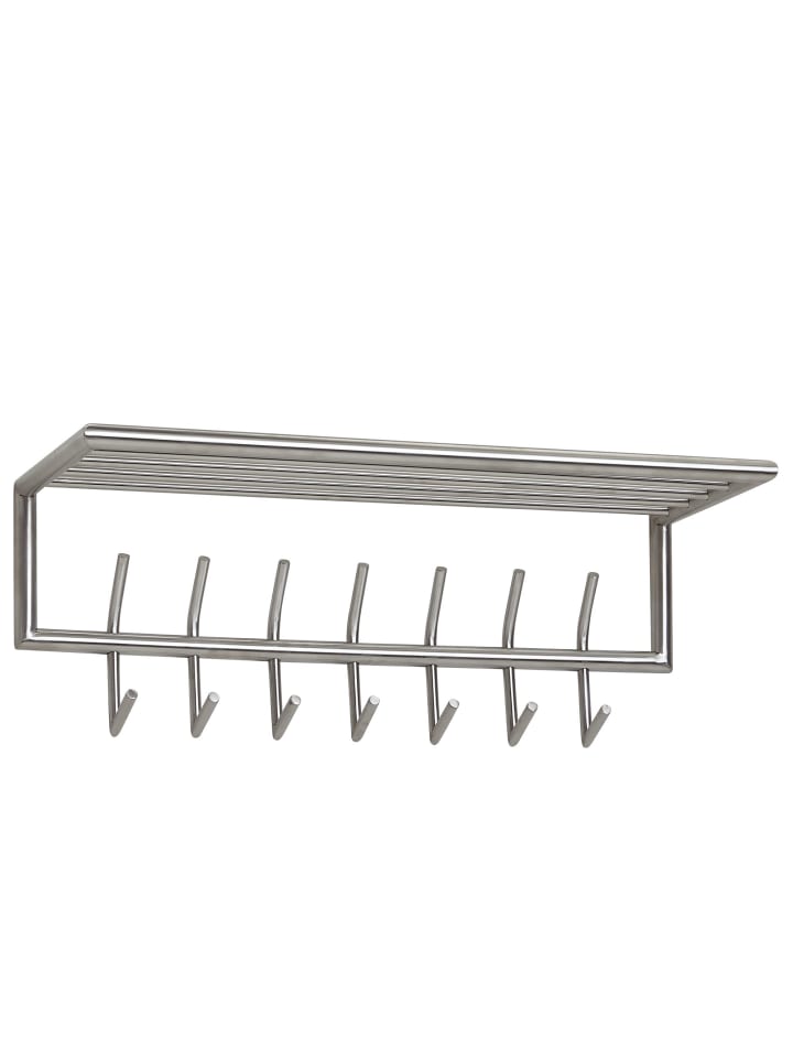 Wandgarderobe in Silber / Metall / 75x30x29