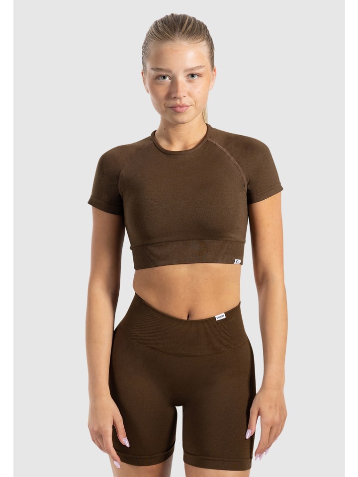 Crop Shirt Elna in Braun