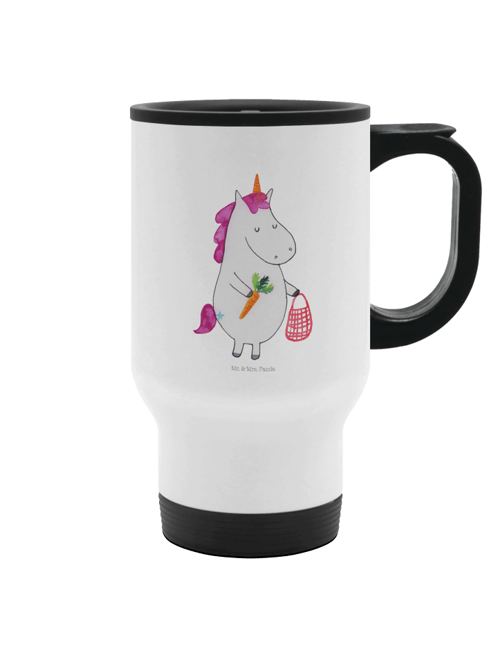 Thermobecher To Go Einhorn Gemüse ohne Spruch in Weiß