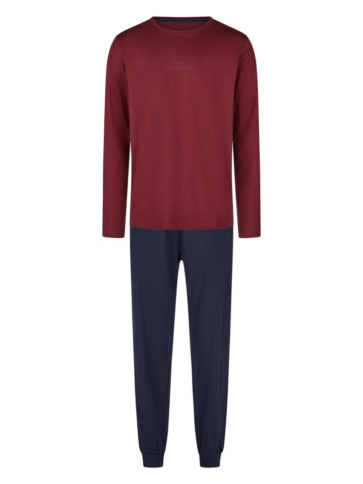 Pyjama Weekend Collection in rot/navy