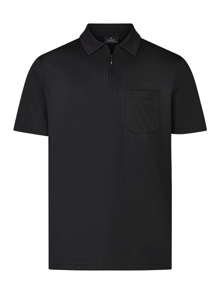 Poloshirt Basic in Schwarz