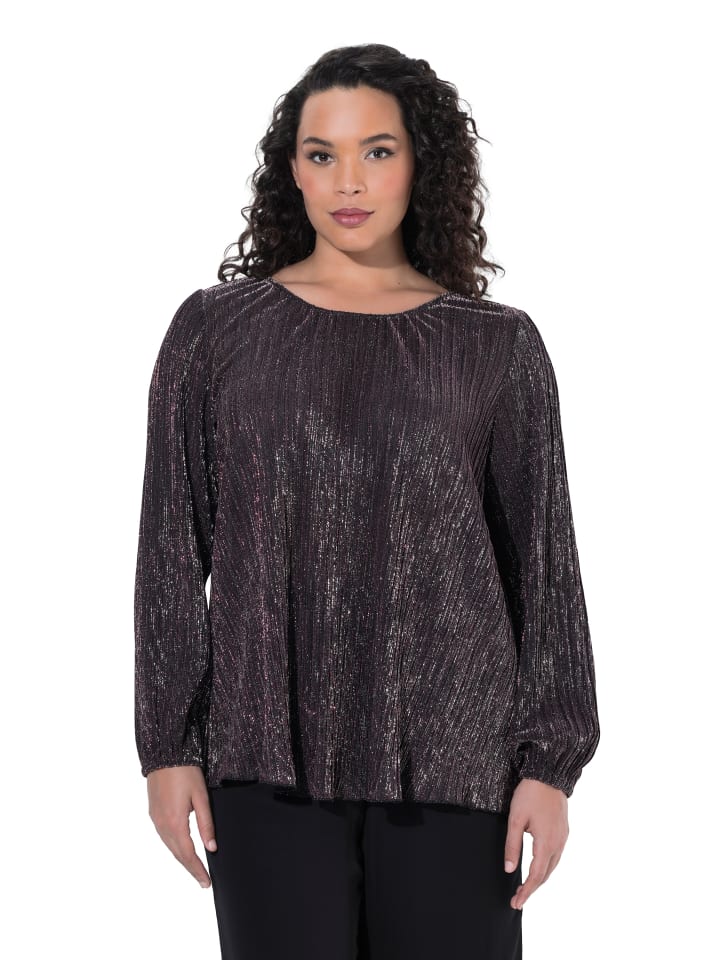 Langarmshirt in dunkle traube