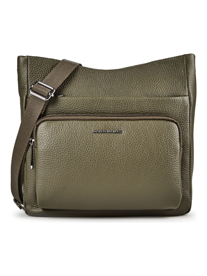 Mellow Leather Umhängetasche Leder 30 cm winter olive