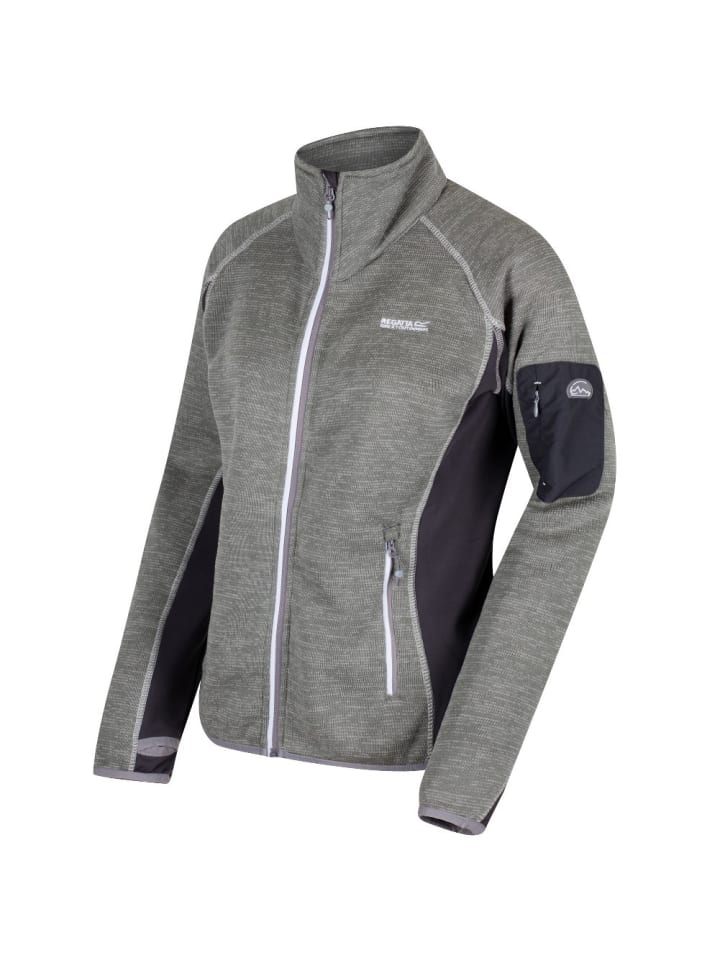 Strickfllece Jacke Laney III in grau