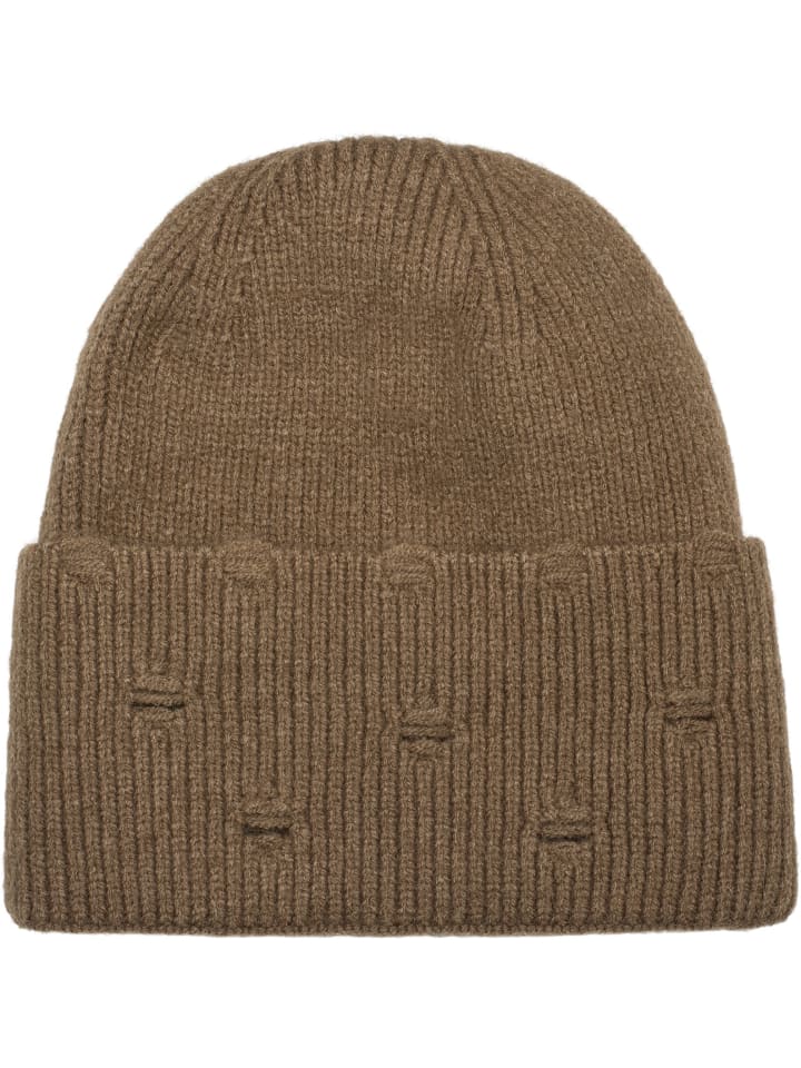 Strick Mütze in Taupe