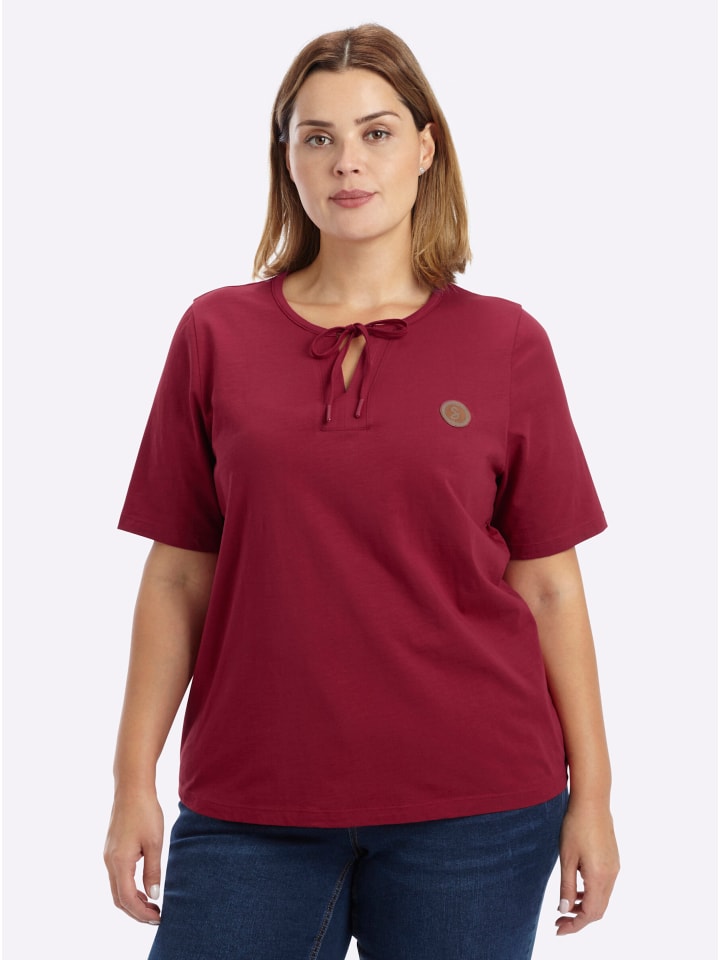 Halbarmshirt in kirsche