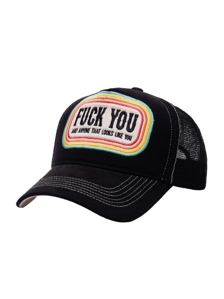 King Kerosin Trucker Cap F*ck You in schwarz