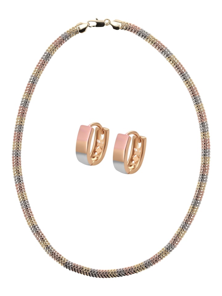 Women Jewelry Set in gold rose silver