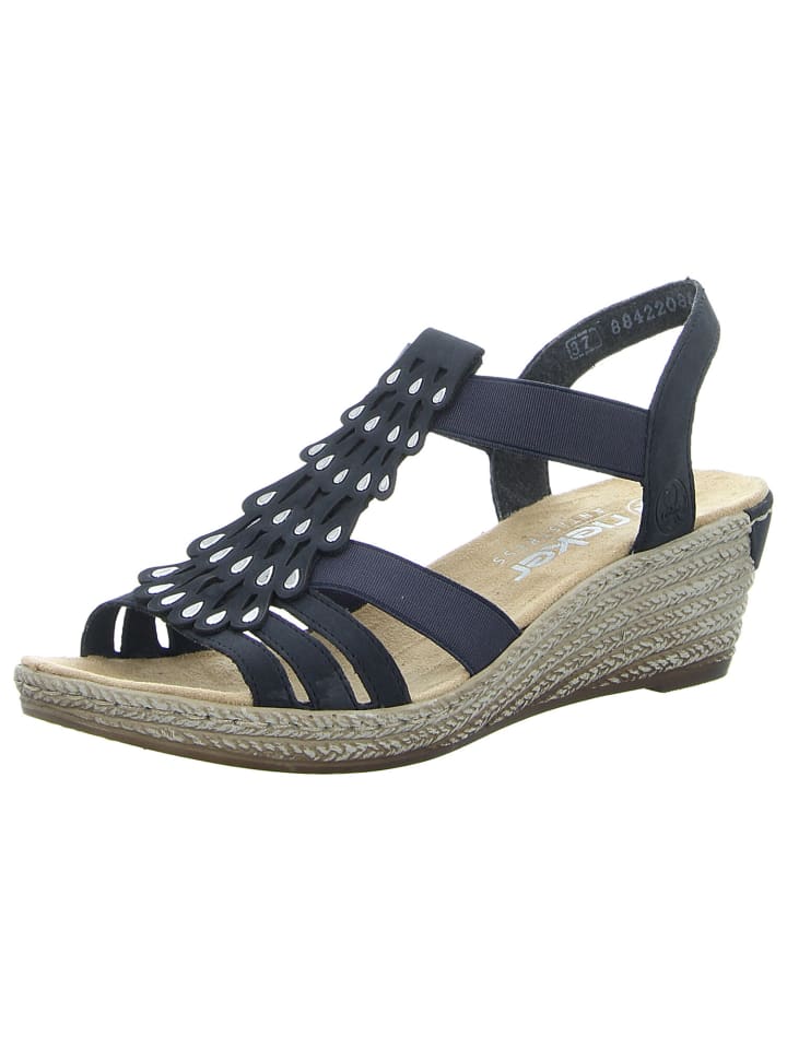 Keilsandalette in blau