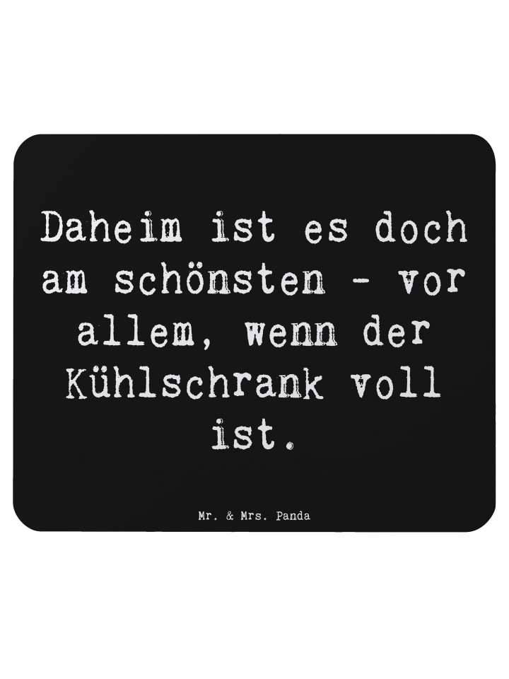 Mousepad Spruch Geborgenheit im Zuhause mit Spruch in Schwarz