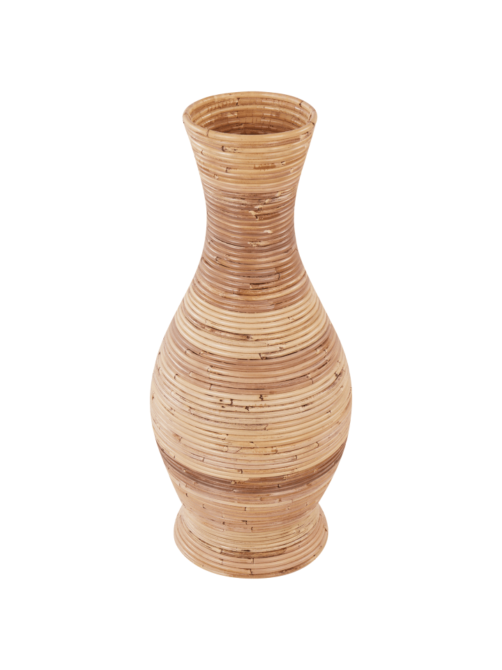 Dekovase TRINISA in Naturfarben - (W) 30 x (H) 70 x (L) 30 cm