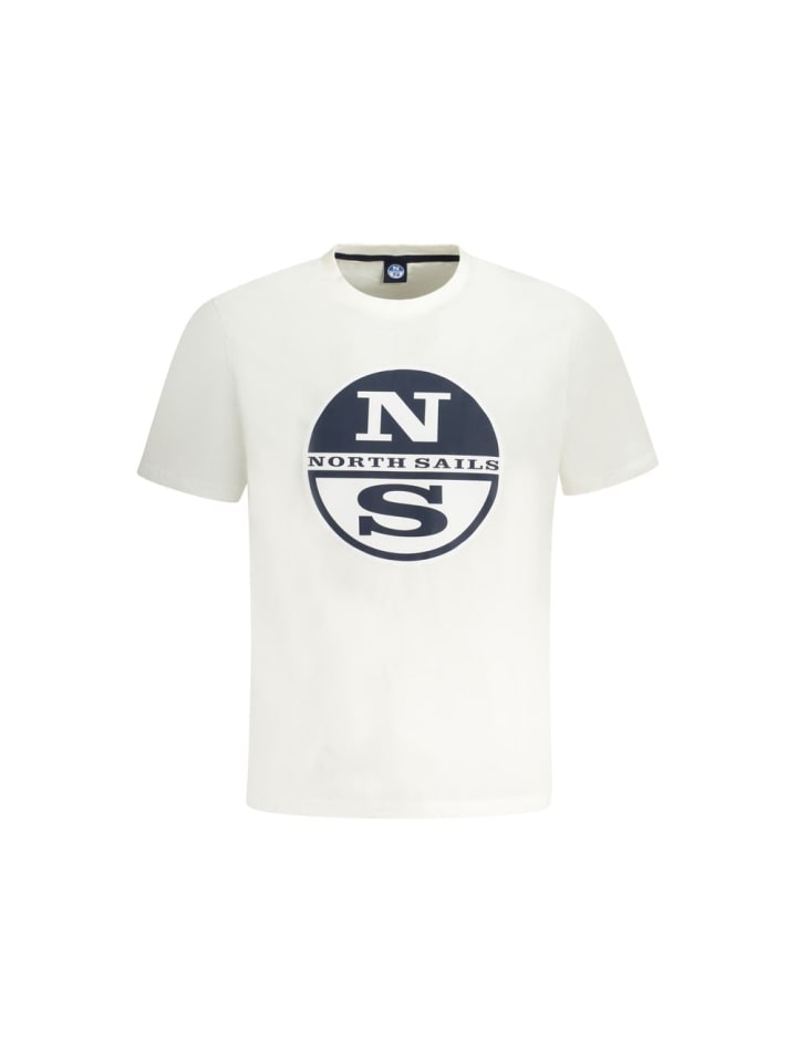 Weiß Baumwolle Herren T-Shirt