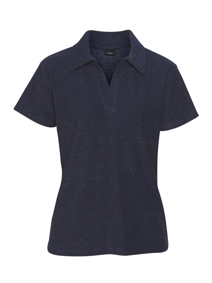 Poloshirt in dunkelblau meliert