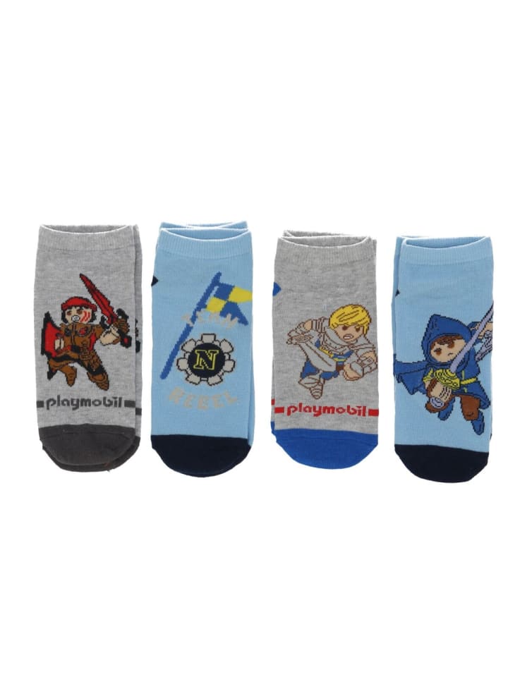 Playmobil Socken 4er-Pack – Weicher Komfort für Kinderfüße in Mehrfärbig
