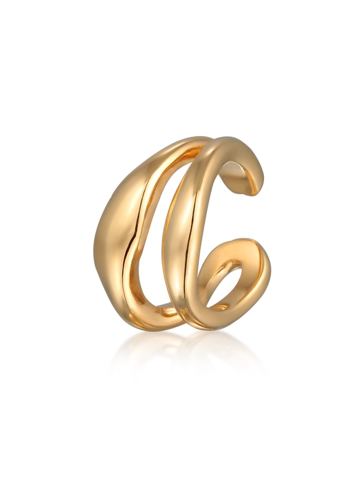 Ohrringe 925 Sterling Silber Spirale in Gold