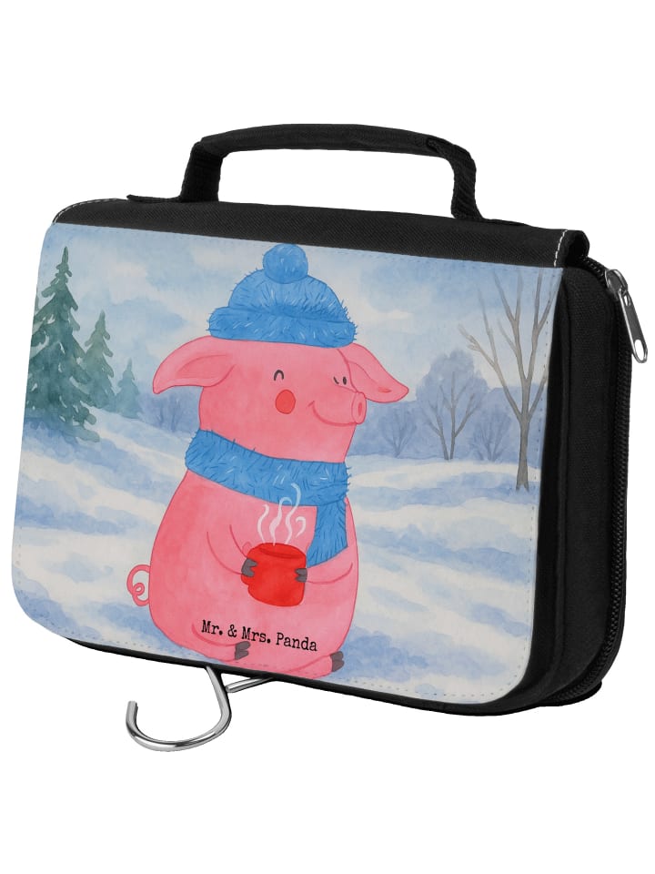 Toiletry Bag Schweinchen Glühwein Design ohne S... in Weiß