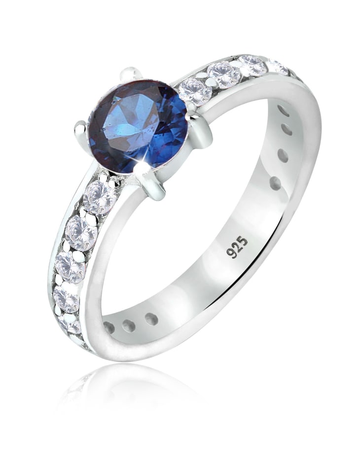 Ring 925 Sterling Silber in Blau