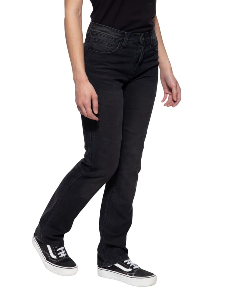Queen Kerosin Motorradjeans Motor Gear in schwarz