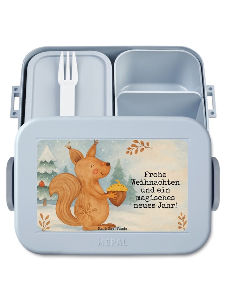 Bento Box Eichhörnchen Weihnachten Design mit S... in Blau Pastell